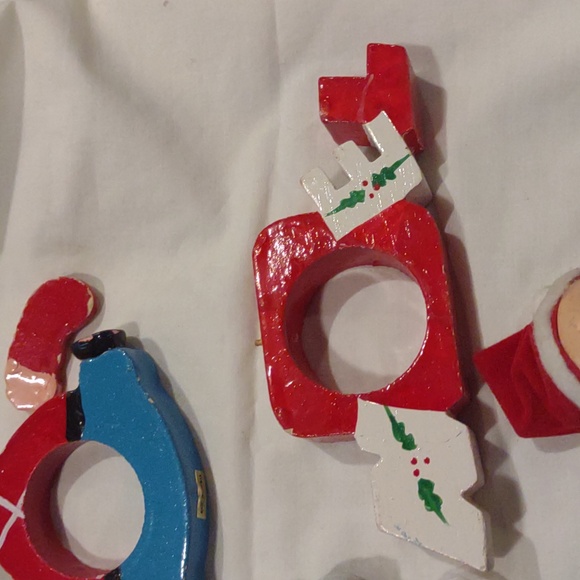 Christmas napkins holders set of 11 wooden characters - Picture 10 of 12